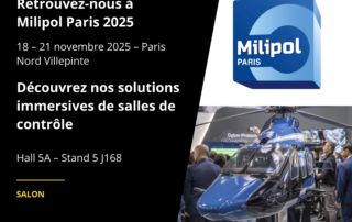 SOA au salon Milipol Paris 2025 – Hall 5A Stand 5 J168 – Solutions immersives de salles de contrôle